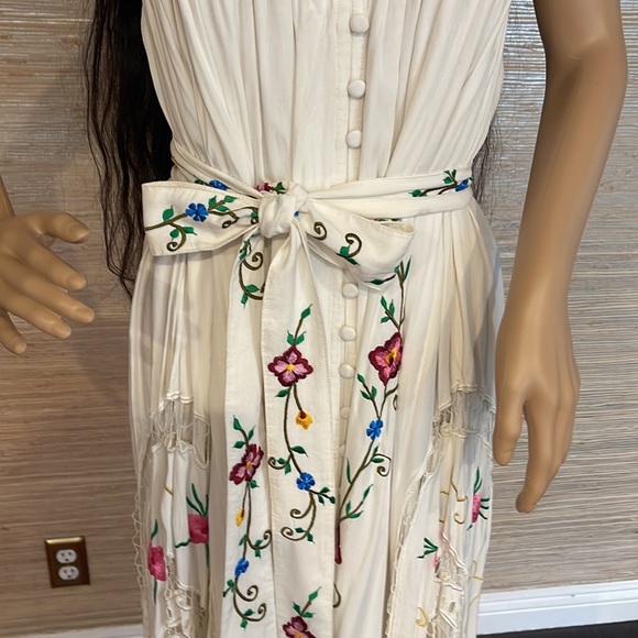 FILLYBOO CONVERTIBLE MAXI DRESS SKIRT BNWT!! Floral embroidery Boho - Picture 5 of 14
